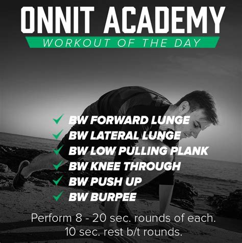 Onnit Academy Workout Of The Day Bodyweight Workout Onnit