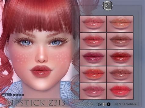 ZENX S LIPSTICK Z313 In 2023 Sims 4 Cc Makeup Sims Resource Sims 4