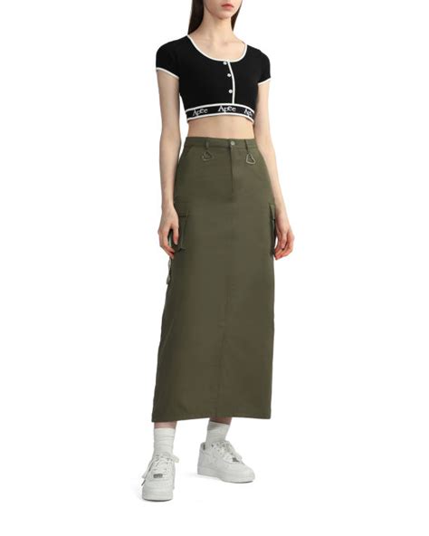 Apee Button Crop Top Iteshop