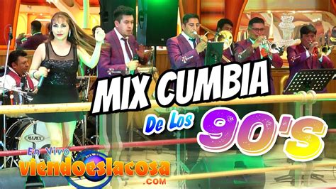 Mix Cumbia De Los 90 A FLOR DE CUMBIA ORQUESTA En VIVO Viendo Es