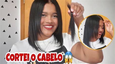 Cortei O Cabelo Tentei Fazer Um Long Bob 😱 Vídeo Em Tempo Real 💥