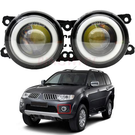 2PCS Car LED Fog Light Angel Eye DRL Daytime Running Light H11 For