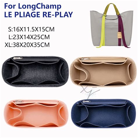 Felt Insert Bag For Longchamp Le Pliage Re Play Bag Organizers Tote