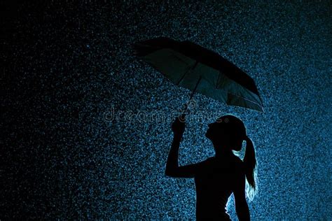 920 Woman Silhouette Rain Umbrella Stock Photos - Free & Royalty-Free ...