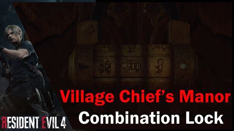 Combination Lock Village Chief S Manor Resident Evil 4 Remake YouTube