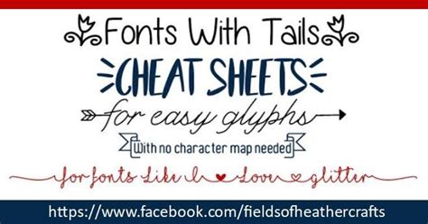 Fonts With Tails Glyphs Cheat Sheet Lettering Tutorial Glyph Font