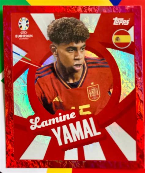 Uefa Euro Topps Swiss Edition Sticker Lamine Yamal Spain Eur