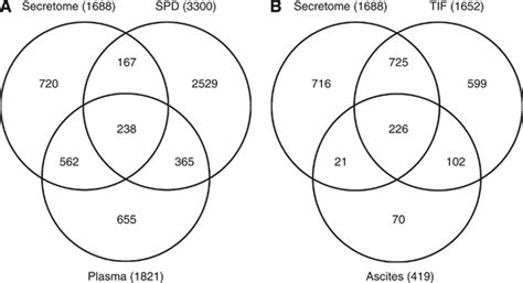 Comparison of proteins identified from the current ovarian cancer cell ... 