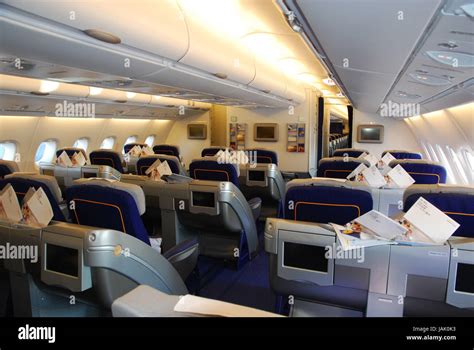 Business Class Cabin Lufthansa Airbus Hi Res Stock Photography And