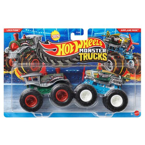 Set Masinute Monster Truck Hot Wheels Loco Punk Si Airplane Mode Jcc Noriel