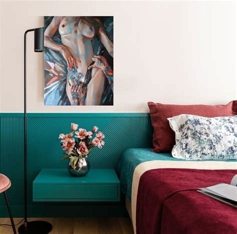 Erotic Nude Intercourse Art Sexy Erotic Tattoo Woman Original Oil Paintings Sexual Modern Art