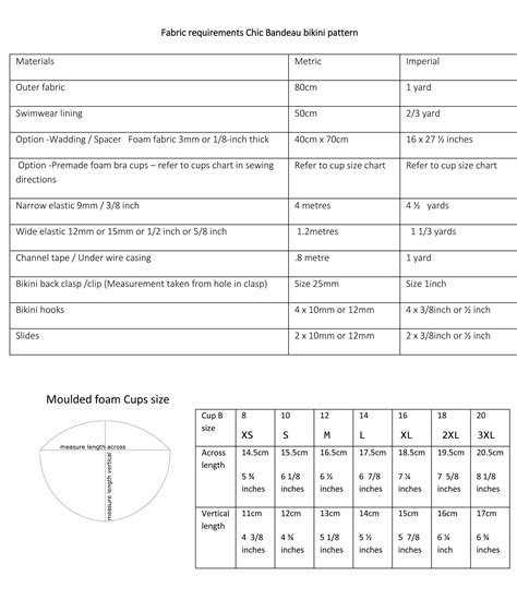 Bandeau Bikini Pdf Sewing Pattern Swimsuit Pattern Pdf Etsy Canada
