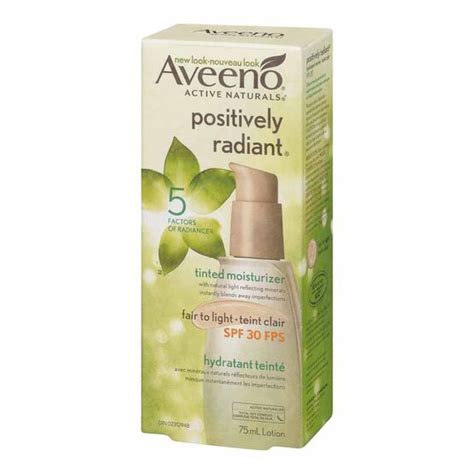 Aveeno Positively Radiant Tinted Moisturizer Spf 30 Fair To Light