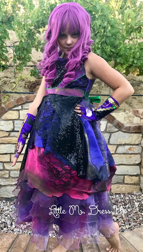 Mal costume size 14 /descendants 2 /purple cotillion dress / mal dress ...