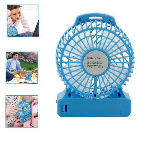 Topwell Inch Mini Usb Speeds Rechargeable Portable Table Fan