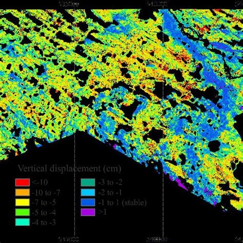 Seasonal Dinsar Displacement Map Corrected Via Removal Of A Spline