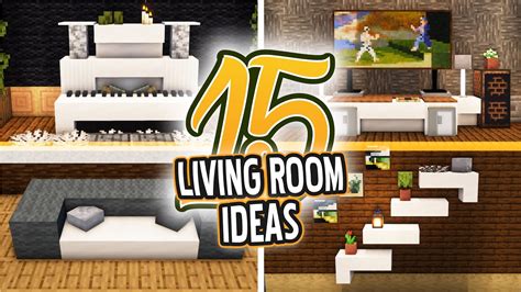 Minecraft Modern Living Room Build Hack And Ideas Youtube