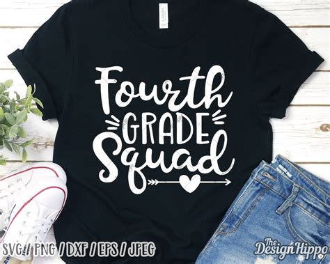 Fourth Grade Svg Bundle 4th Grade Teacher Svg Boy Girl Etsy