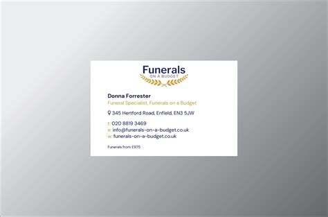 Funeral Home Business Card - N21 Studio