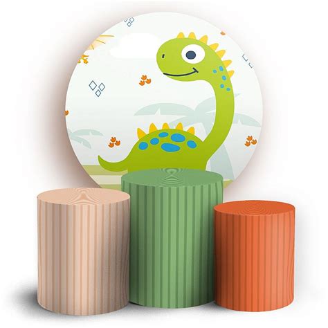 Kit Redondo E Trio Dinossauro Cute Sublimado D Sublistamps