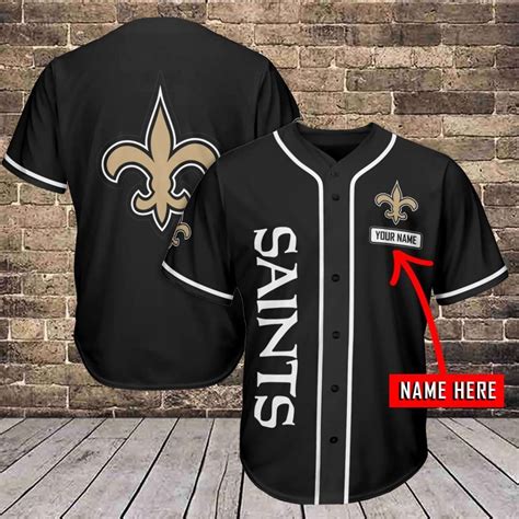 Custom Name Personalized NEW ORLEANS SAINTS NFL Baseball Jersey For ...