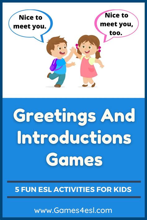 Greetings And Introduction Games For Kids English Lessons For Kids