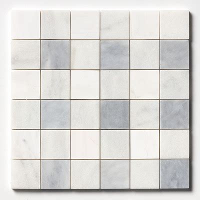 Snow White Multi Finish Ponte Basket Marble Mosaic X