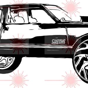 Chevy Monte Carlo SS Donk Png Svg Dxf Eps Vector Files For Etsy