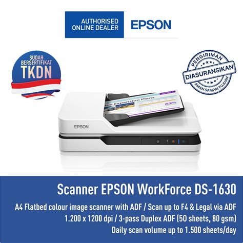 Jual Scanner Epson Workforce Ds 1630 Epson Ds 1630 Ds1630 Scanner Adf