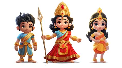 Premium AI Image | Ramayana story cartoon characters isolated white ...