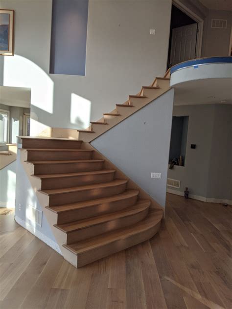 Wide Plank White Oak On Stairs And Main Level Contemporary