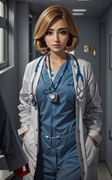 Premium Photo A Beautiful Female Doctor