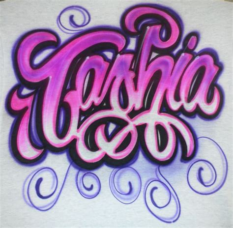 Very Girly Name Design Airbrushed