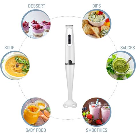 SANTKuee Immersion Blender 300 Watt Turbo Stick Hand Blender Powerful