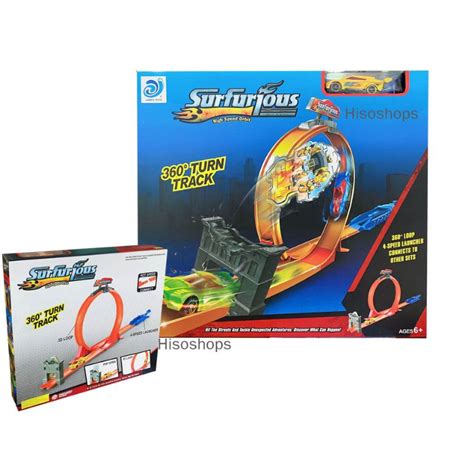 Surfurious 360 Turn Track รางรถแขง Hot wheels รางรถแขง รถตลงกา พรอมรถเหลก 1 คน รนใหม