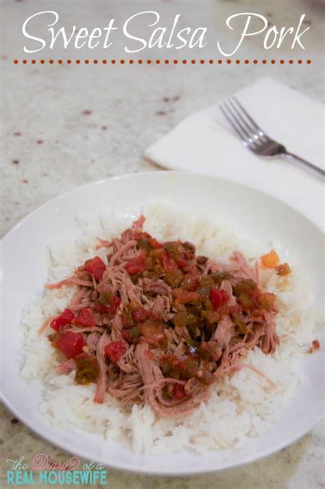 Slow Cooker Sweet Salsa Pork The Diary Of A Real Housewife