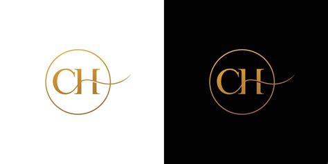 Elegant And Luxurious Ch Initials Logo Design Vector Art At