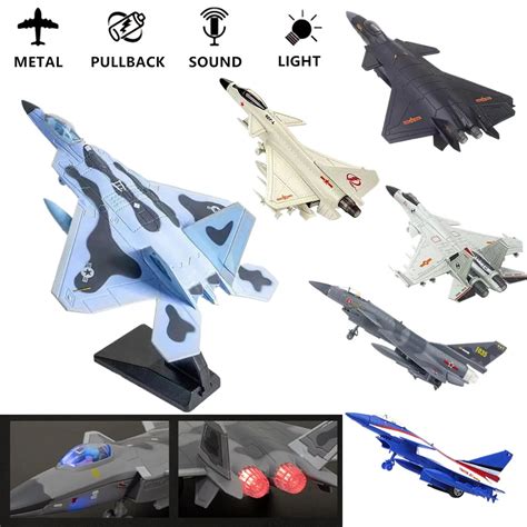 Pullback Go Jet Fighter Aircraft Toy With Light Sound Scale