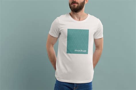 Weiße T Shirt Mockup Vorlage Premium PSD Datei