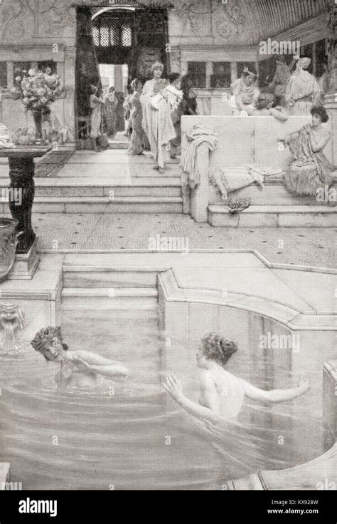 Ladies Bathing In The Public Baths In Ancient Rome From Hutchinsons