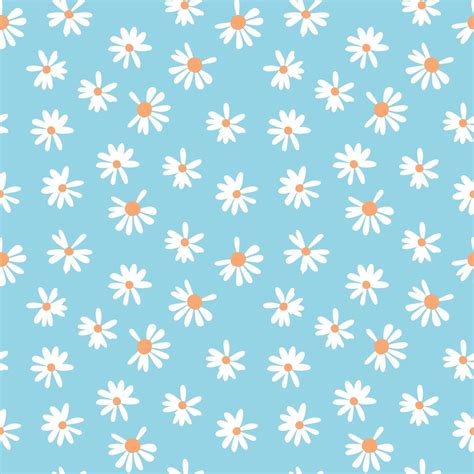 Daisy Flower Pattern Illusration Floral Background 42971153 Vector Art