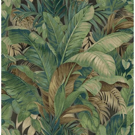 Tommy Bahama Nassau Jungle Tropical Palm Vinyl Peel And Stick Wallpaper Roll Covers 30 75 Sq