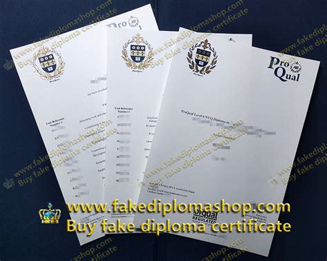 Purchase A Fake Proqual Level Nvq Diploma With Transcript