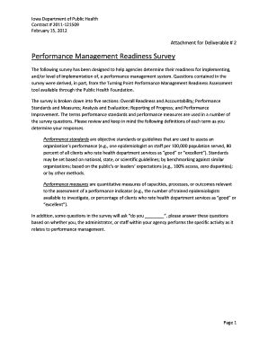 Fillable Online Naccho Performance Management Readiness Survey Naccho