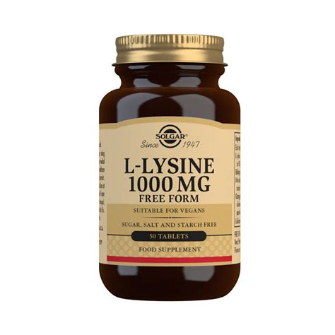 Buy L Lysine Tablets 1000mg By Solgar I Healthpost Nz