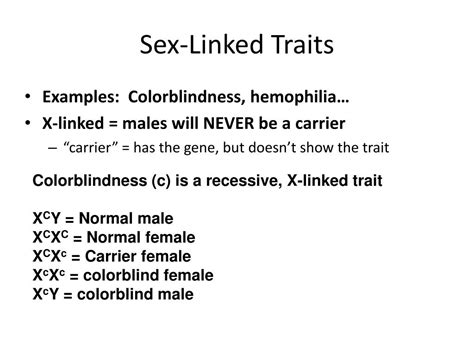 Ppt Sex Linked Traits Powerpoint Presentation Free Download Id6832668