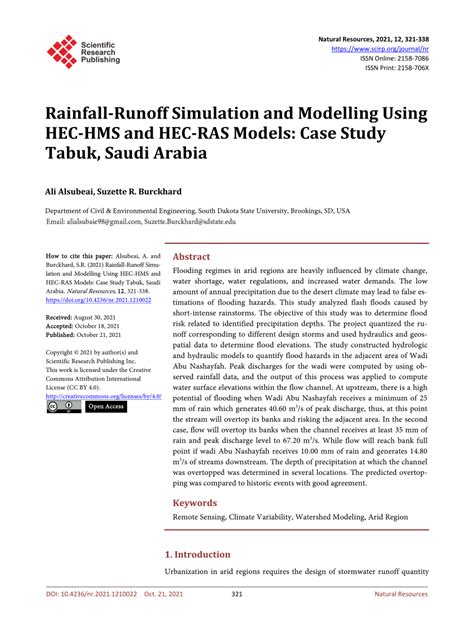 Pdf Rainfall Runoff Simulation And Modelling Using Hec Hms And Hec