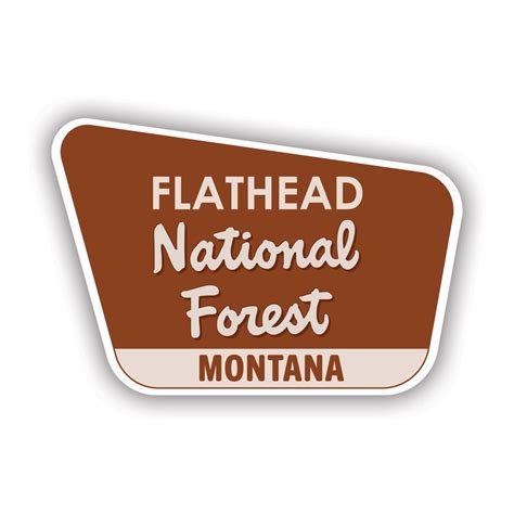 Flathead National Forest Montana Mt Sticker Decal Self Adhesive Vinyl