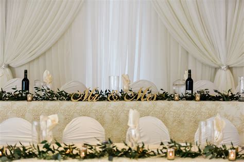 Wedding Decor Ceremony And Reception Decor Head Table Backdrop At La Salle Burlington On