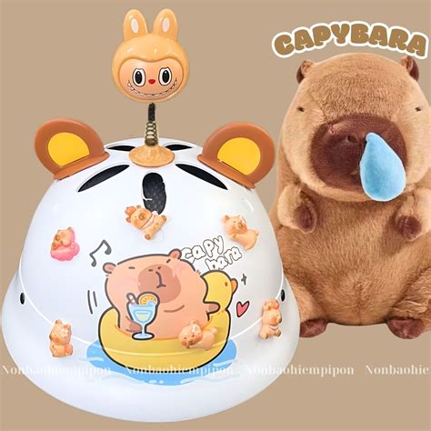 Nón bảo hiểm vành tròn hình Labubu Capybara cực hot SIZE LỚN VÀ BÉ hàng chính hãng Lota
